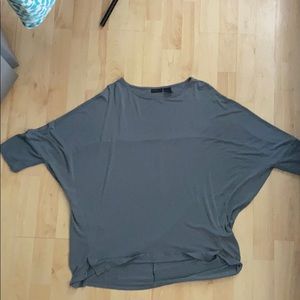 Dusty teal batwing knit blouse